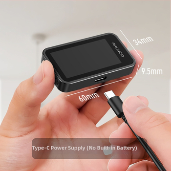 RHUNDO automašīnas iekšējās temperatūras displejs — elektroniskais termometra-higromērs, ABS korpuss ar LCD displeju, aksiālais tips