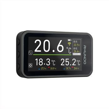 RHUNDO automašīnas iekšējās temperatūras displejs — elektroniskais termometra-higromērs, ABS korpuss ar LCD displeju, aksiālais tips