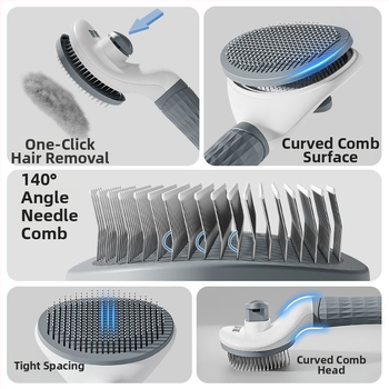 Háziállat ápoló fésű a szétfésüléshez és a kilógó szőr eltávolításához — Hao mark, kör alakú, alkalmas kutyák számára