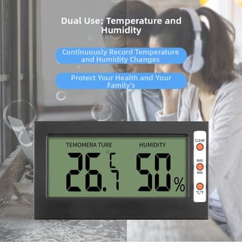 Mjerac temperature i vlage sa kabelskim senzorom za staklenik, inkubator za gmizavce i unutarnji uzgoj, X20