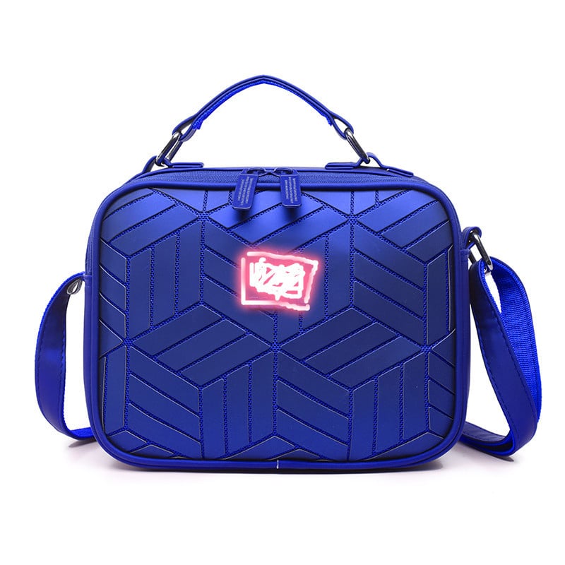 Geantă unisex cu formă de diamant 3D, geantă mică crossbody cu paiete, material PVC, căptușeală poliester, model geometric, vară 2019