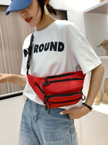 Versa Muška torbica za pojas od Oxford platna s vodootpornim završetkom, velika kapaciteta, višestruki pretinci, nylon podstava, crossbody torba