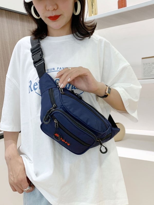 Versa Muška torbica za pojas od Oxford platna s vodootpornim završetkom, velika kapaciteta, višestruki pretinci, nylon podstava, crossbody torba