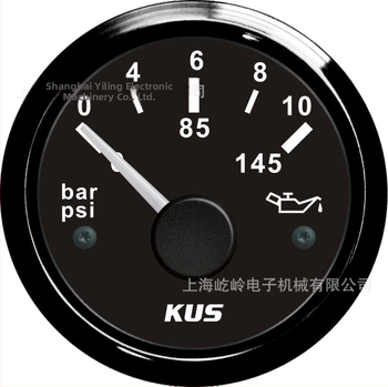 LED tlak oleja s displejom 5/10 Bar pre autá a lode, 12-24V, nehrdzavejúca oceľ + plast, model KY