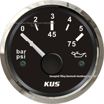 LED tlak oleja s displejom 5/10 Bar pre autá a lode, 12-24V, nehrdzavejúca oceľ + plast, model KY