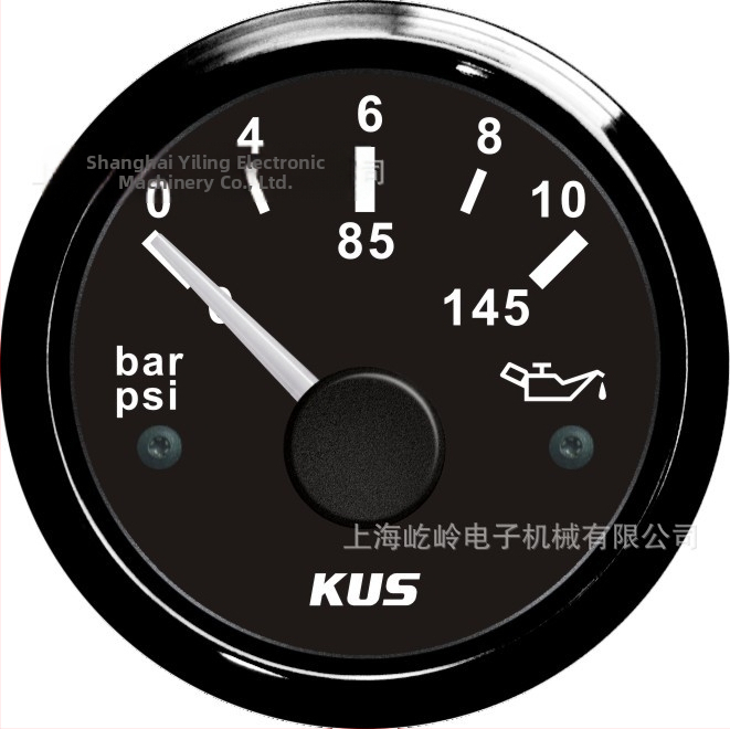 LED tlak oleja s displejom 5/10 Bar pre autá a lode, 12-24V, nehrdzavejúca oceľ + plast, model KY