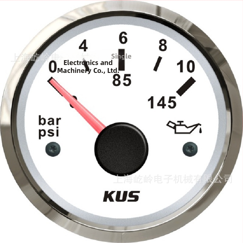 LED tlak oleja s displejom 5/10 Bar pre autá a lode, 12-24V, nehrdzavejúca oceľ + plast, model KY