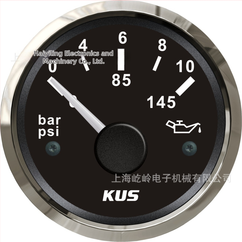 LED tlak oleja s displejom 5/10 Bar pre autá a lode, 12-24V, nehrdzavejúca oceľ + plast, model KY