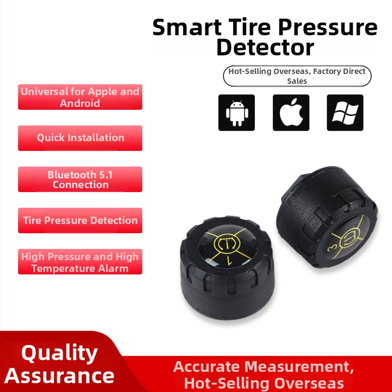 TAJC TPMS su Bluetooth programa, išorinė nešiojama padangų slėgio stebėjimo sistema, aukštos tikslumo matuoklis, universalus suderinamumas