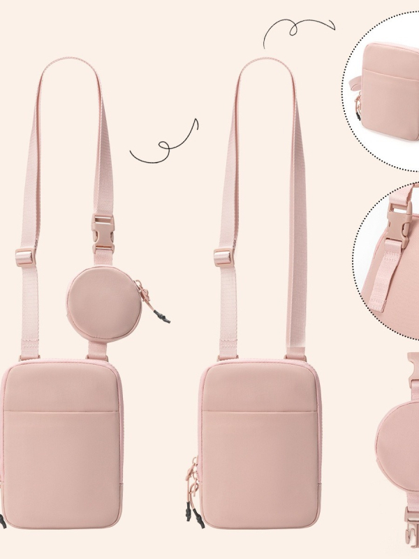 Unisex sportska vodootporna najlonska crossbody torba s odvojivim prsnim džepom, podesivim remenom, prozračna i ultralakа