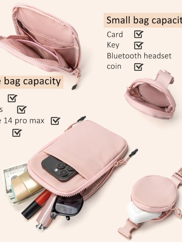 Unisex sportska vodootporna najlonska crossbody torba s odvojivim prsnim džepom, podesivim remenom, prozračna i ultralakа