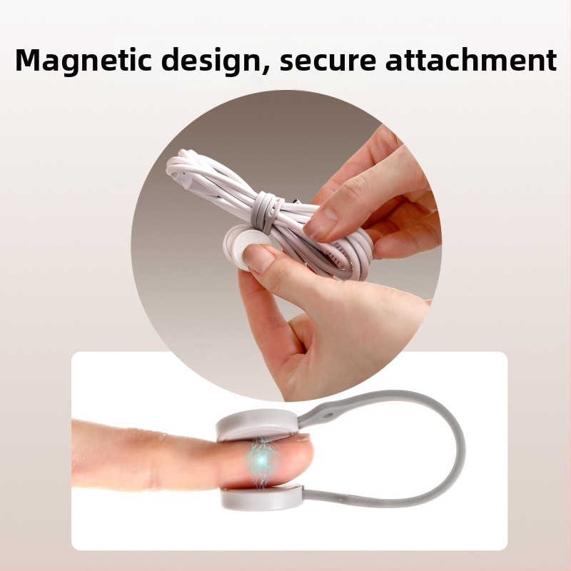 FaSoLa Mágneses Kábel Szervező – ABS, szilikon, mágnes; egyszerű és modern stílus; asztali tárolás