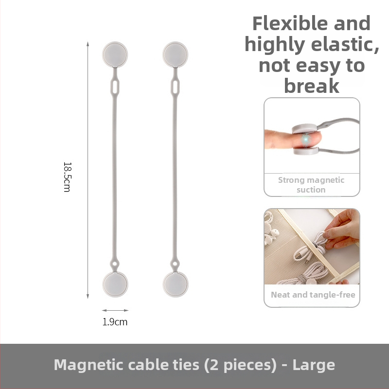 FaSoLa Mágneses Kábel Szervező – ABS, szilikon, mágnes; egyszerű és modern stílus; asztali tárolás