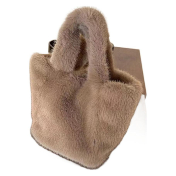 Plush bucket torba, urbani stil jednostavnosti, poliester, ovalni oblik, magnetska kopča, PU podstava, dvostruke naramenice