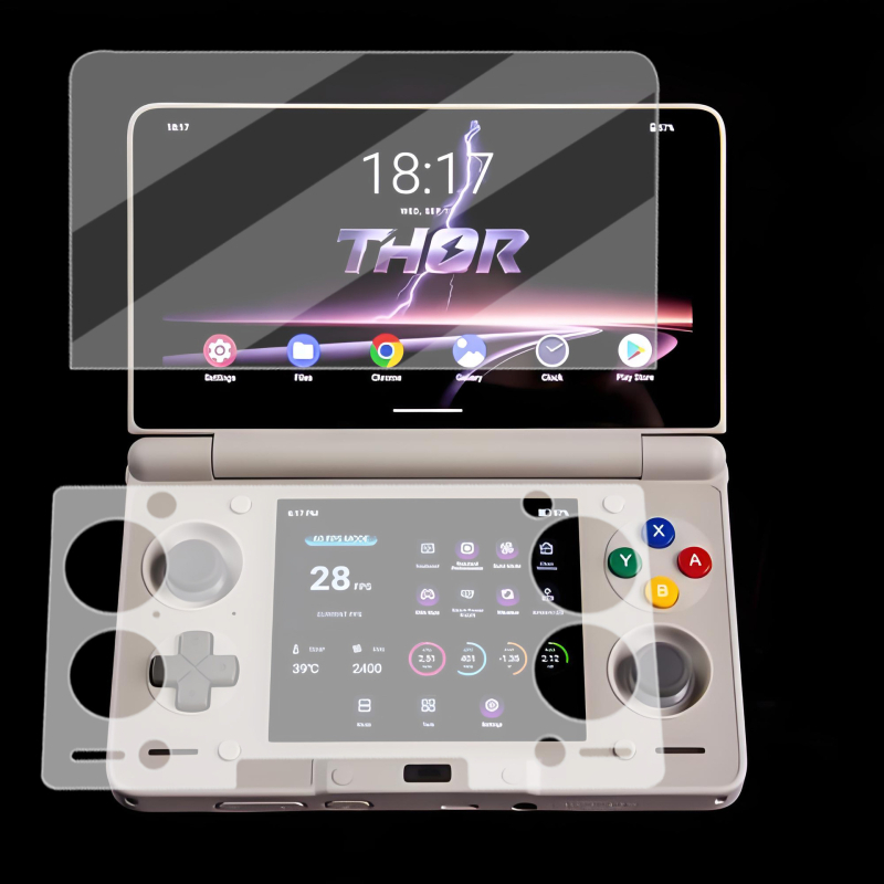 Filtru de protecție din sticlă temperată pentru consola Thor – ecran dual, Full HD, model THORF