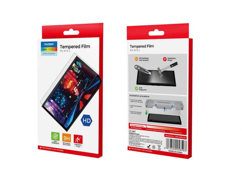 Switch2 zaštitno staklo za zaslon – anti-otisak prstiju, filtriranje plavog svjetla, paket od 2 komada