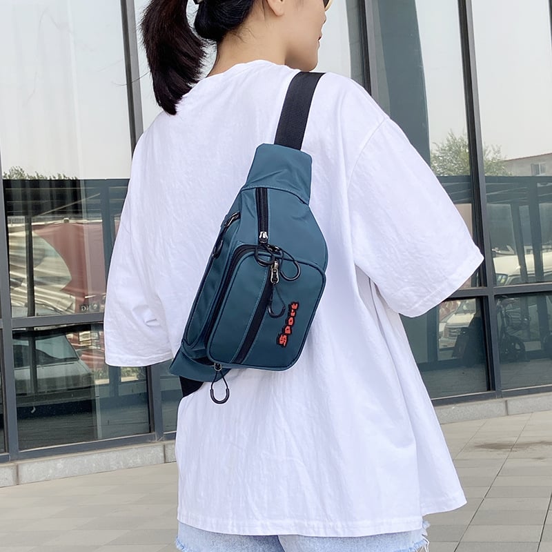 Мъжка водоустойчива найлонова талийна чанта, многослоен дизайн, голям капацитет, против кражба, за спорт на открито