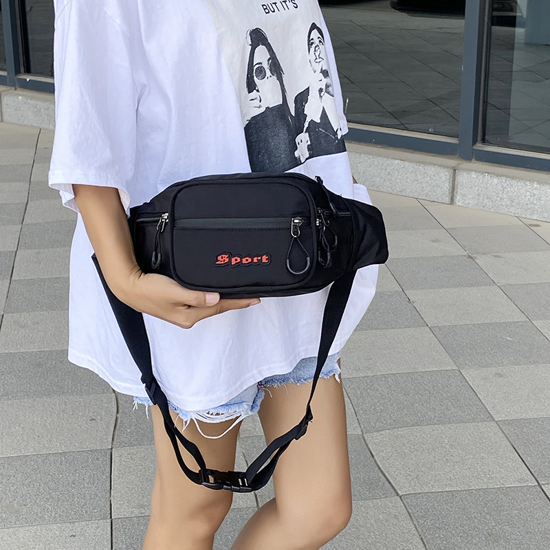 Мъжка водоустойчива найлонова талийна чанта, многослоен дизайн, голям капацитет, против кражба, за спорт на открито