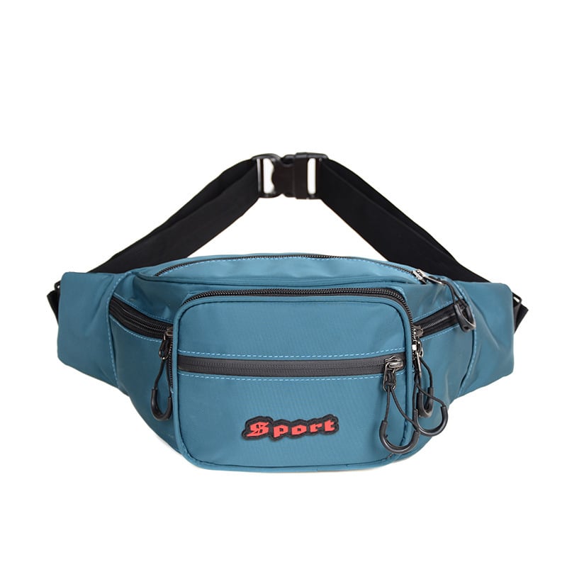 Мъжка водоустойчива найлонова талийна чанта, многослоен дизайн, голям капацитет, против кражба, за спорт на открито