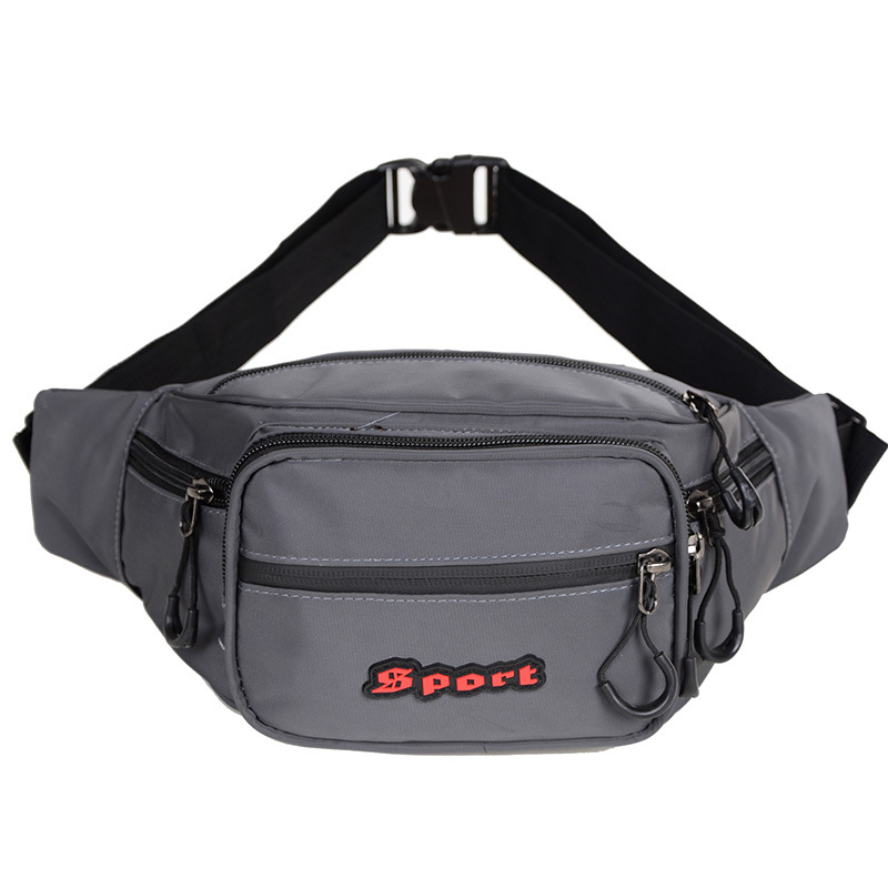 Мъжка водоустойчива найлонова талийна чанта, многослоен дизайн, голям капацитет, против кражба, за спорт на открито