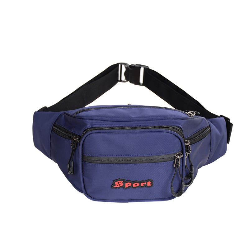 Мъжка водоустойчива найлонова талийна чанта, многослоен дизайн, голям капацитет, против кражба, за спорт на открито