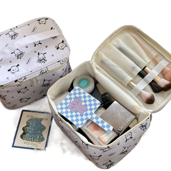 Torbica za šminku velikog kapaciteta, za putovanja i svakodnevnu upotrebu, materijal platno, unisex