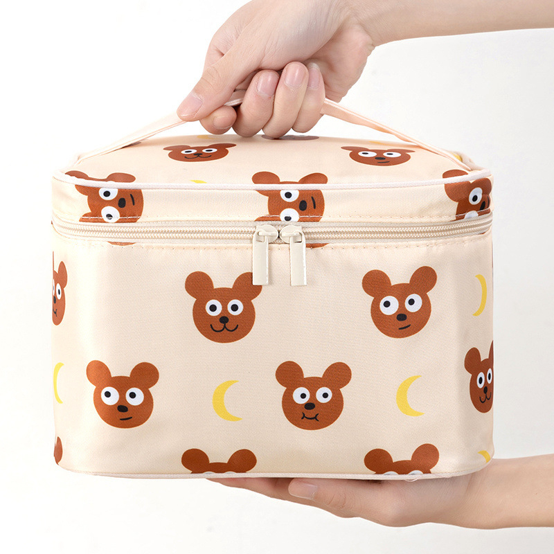 Torbica za šminku velikog kapaciteta, za putovanja i svakodnevnu upotrebu, materijal platno, unisex