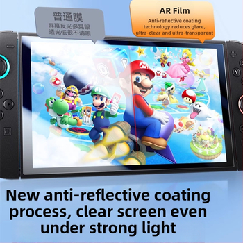 AR ochranný film na obrazovku pre Nintendo Switch OLED/Lite – anti-reflexný film, 0,16 mm, 96% priepustnosť, kompatibilný Switch2