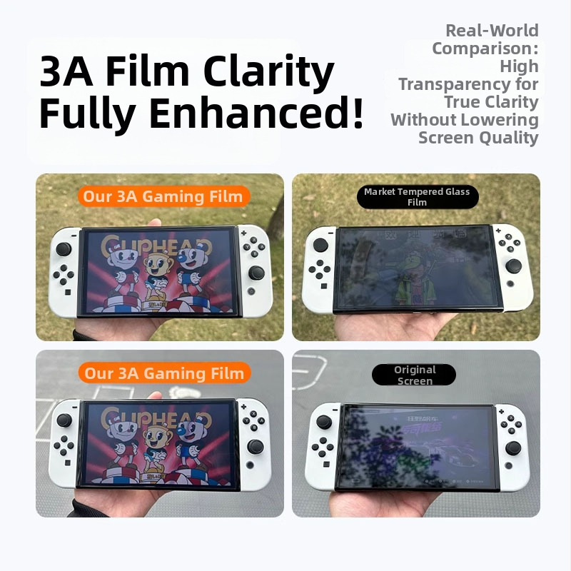 AR ochranný film na obrazovku pre Nintendo Switch OLED/Lite – anti-reflexný film, 0,16 mm, 96% priepustnosť, kompatibilný Switch2
