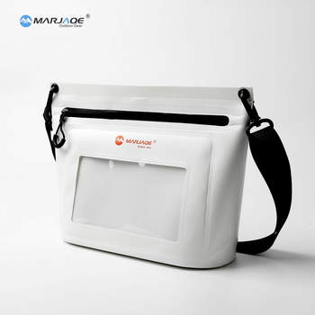 Szabadban használható vízálló válltáska érintőképernyő ablakkal, 3L PVC anyagból készült, zipzáros vízálló táska úszáshoz és raftinghoz