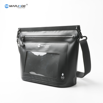 Szabadban használható vízálló válltáska érintőképernyő ablakkal, 3L PVC anyagból készült, zipzáros vízálló táska úszáshoz és raftinghoz