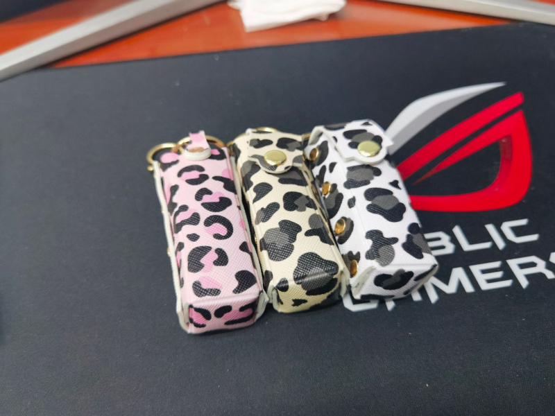 Geantă portabilă pentru ruj – imprimeu leopard, PVC, ușoară, fără căptușeală, pentru uz zilnic, pentru femei