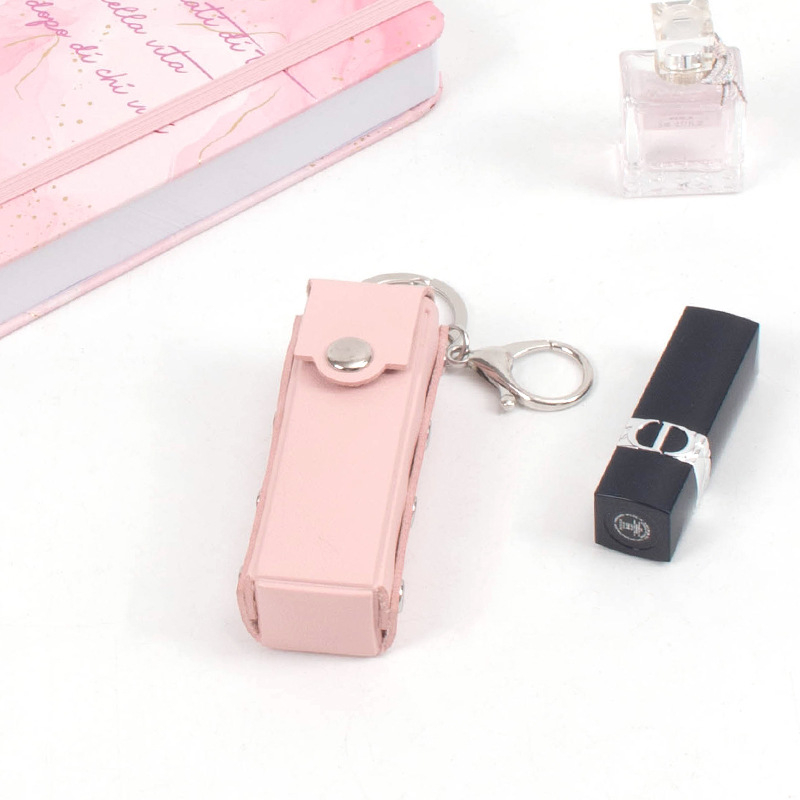 Geantă portabilă pentru ruj – imprimeu leopard, PVC, ușoară, fără căptușeală, pentru uz zilnic, pentru femei