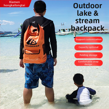 Szabadban használható vízálló táska PVC hálós és tarpaulin anyaggal, kapacitás 20 L alatt, felnőtt uniszex