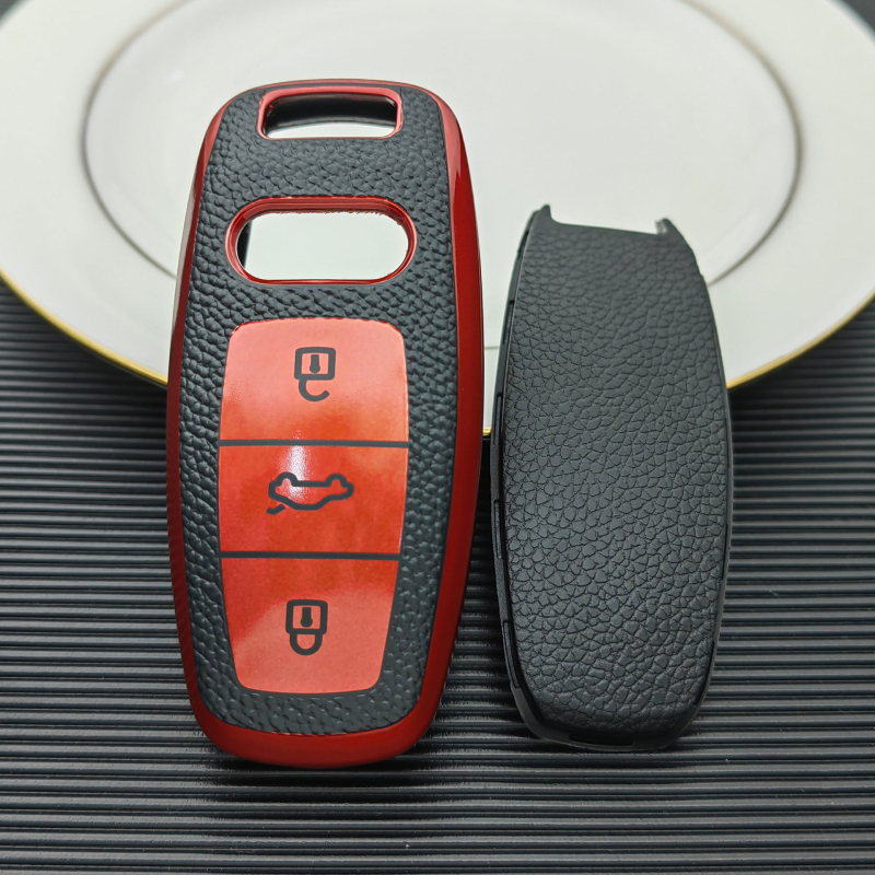 Audi C θήκη κλειδιού – TPU, μοτίβο δέρματος, υψηλής ποιότητας, για A6/A7/A8L