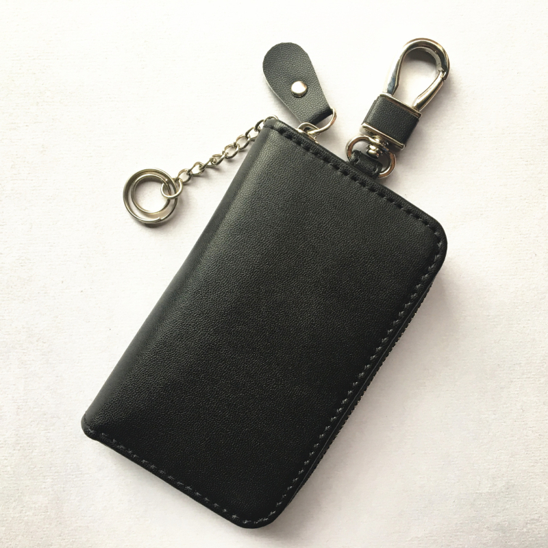 Torba za ključeve od prave kože s RFID zaštitom i zatvaračem na patentni zatvarač