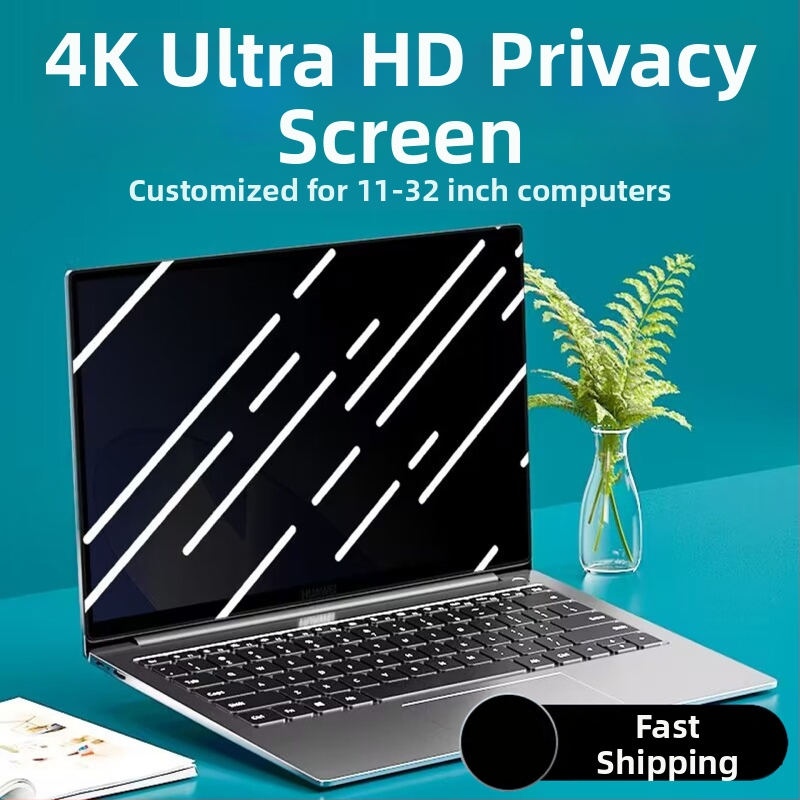 Privatumo ekrano plėvelė nešiojamiems ir staliniams kompiuteriams – PET medžiaga, elektrostatinė adsorbcija, OEM apdorojimas, 100 g