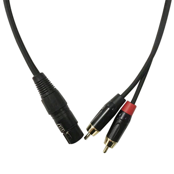 XLR muški/ženski na 2× RCA audio kabel
