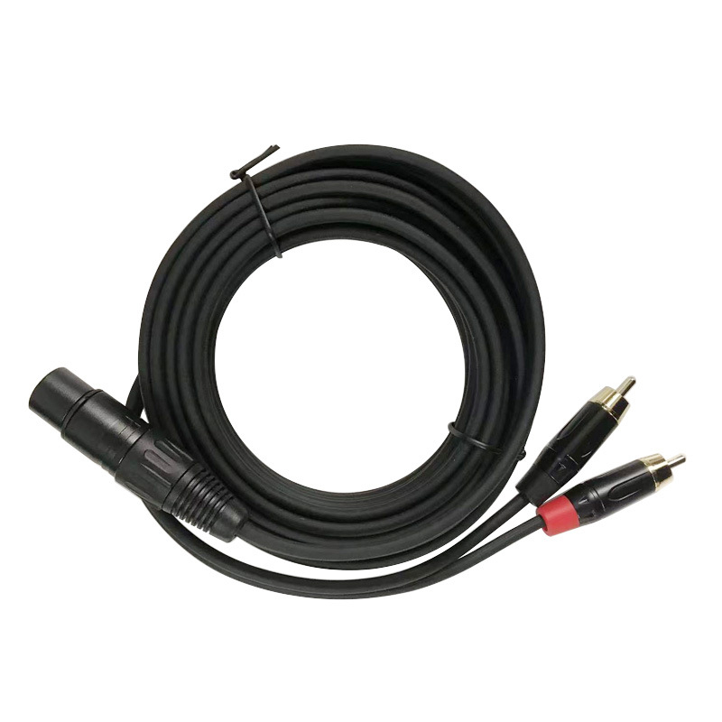 XLR muški/ženski na 2× RCA audio kabel