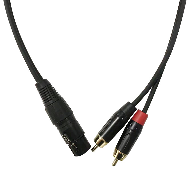 XLR muški/ženski na 2× RCA audio kabel