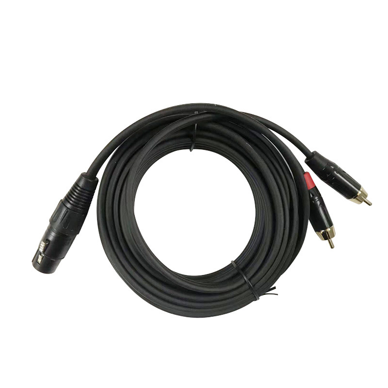 XLR muški/ženski na 2× RCA audio kabel