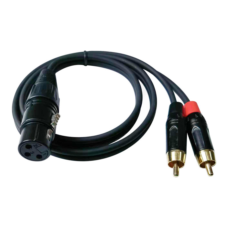 XLR muški/ženski na 2× RCA audio kabel
