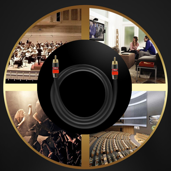 RCA koaxiális audió vezeték Lotus Head - aranyozott, oxigénmentes rézmag, réz vezető, ROHS tanúsított