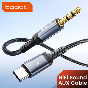 Toocki cablu audio USB-C la 3,5 mm pentru dispozitive digitale, placat cu aur, cupru fără oxigen, certificat CE, 80 g