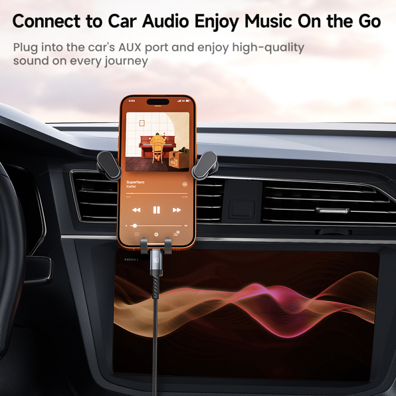 Toocki cablu audio USB-C la 3,5 mm pentru dispozitive digitale, placat cu aur, cupru fără oxigen, certificat CE, 80 g