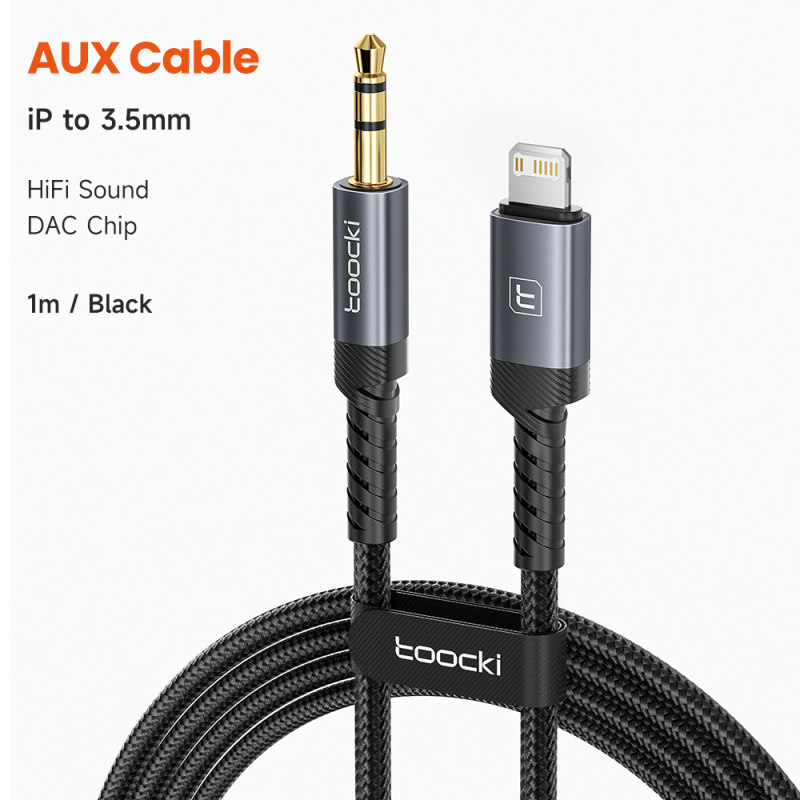 Toocki cablu audio USB-C la 3,5 mm pentru dispozitive digitale, placat cu aur, cupru fără oxigen, certificat CE, 80 g