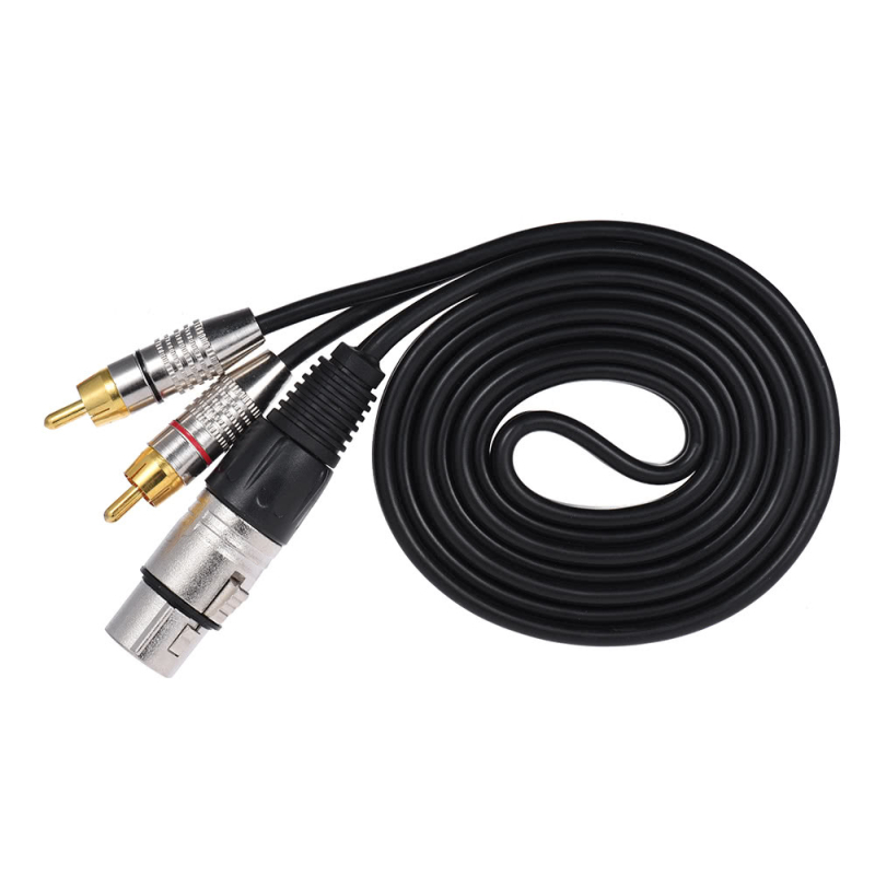 DX XLR ženski na 2RCA muški audio kabel, pozlaćeni, bakrena jezgra
