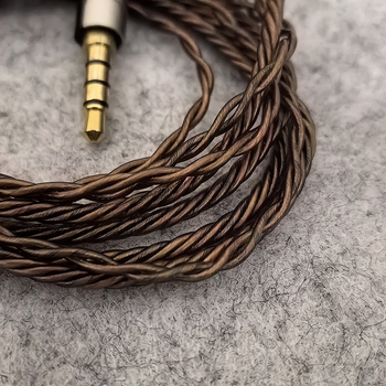 MMCX fülhallgató vezeték Shure, sodrott ezüstözött rézmag, oxigéntől mentes réz vezető, Hi-Fi audiókábel