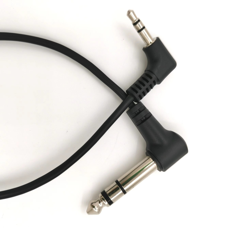 Mono audio kabel s 6,35 mm na 3,5 mm, uvijeni stereo kabel, muški–muški, gitarni kabel za redukciju buke