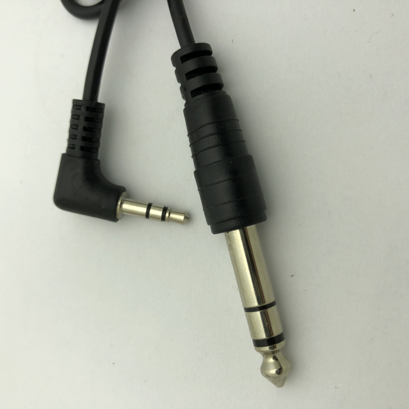 Mono audio kabel s 6,35 mm na 3,5 mm, uvijeni stereo kabel, muški–muški, gitarni kabel za redukciju buke